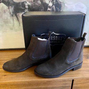 Thursday Boots Duchess Dark Olive Suede NIB!